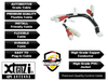 Xtenzi XT91924 10Pin RCA Harness Cord For Alpine ILXF509, ILX507 Front/Rear/Sub-W